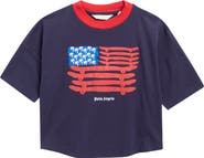 Palm Angels Kids' Flag Cotton Graphic T-Shirt