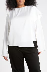Renee C Asymmetrical Layered Ruffle Top
