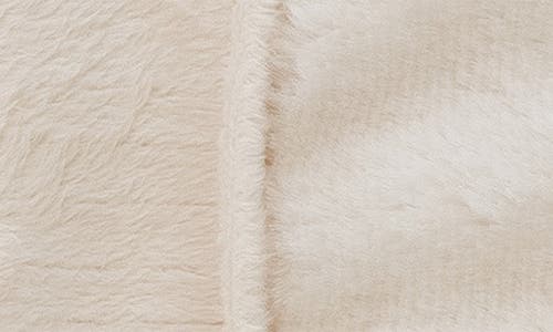 Saranoni Faux Fur Recieving Blanket In Neutral