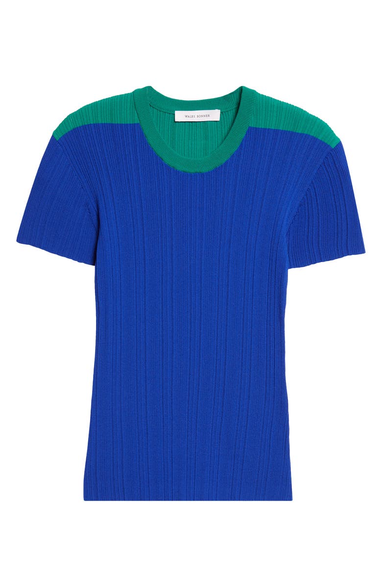 Wales Bonner Island Colorbock Sweater, Alternate, color, Blue