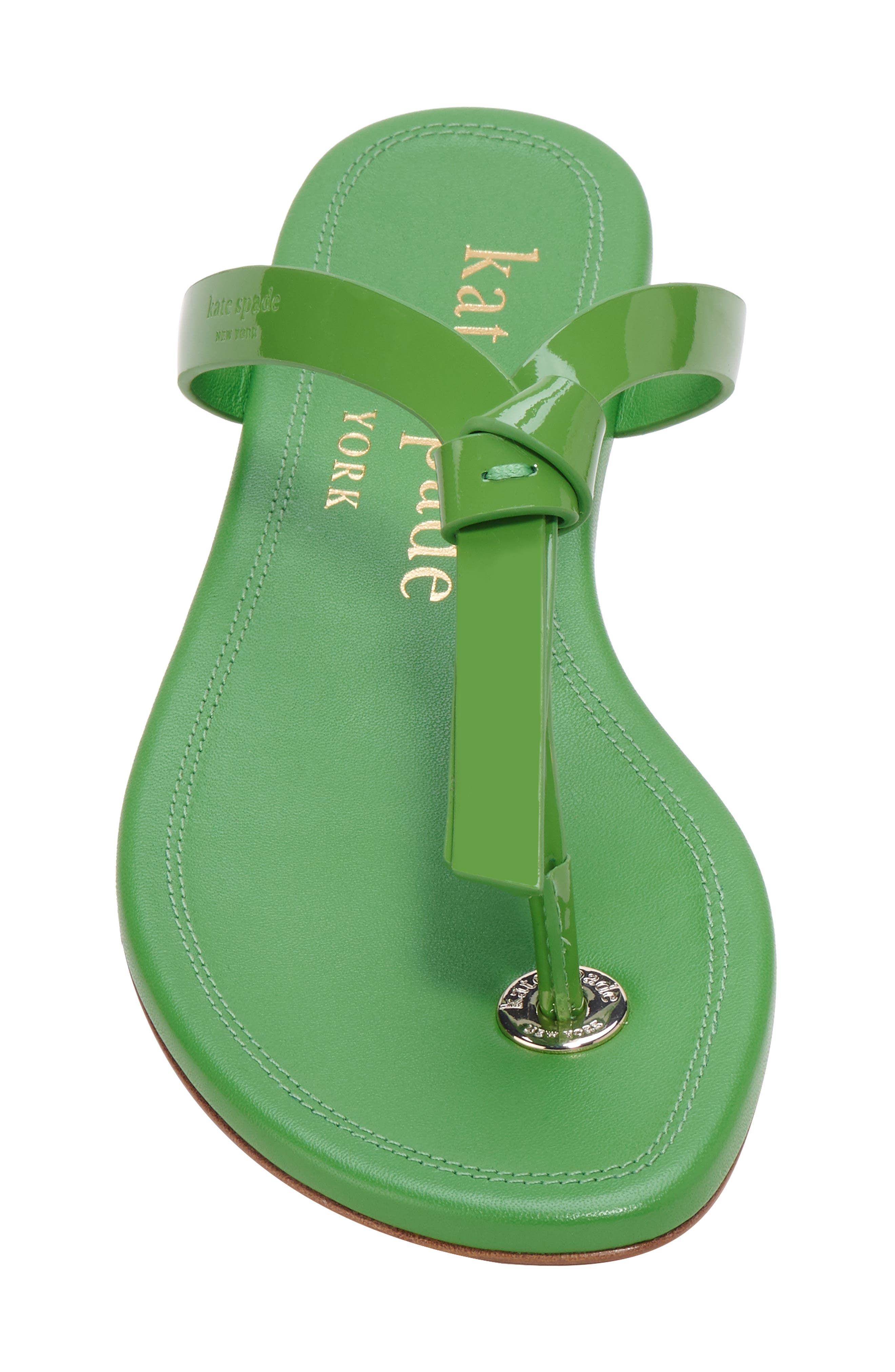 Kate Spade New York knott flip flop, Alternate, color, Green