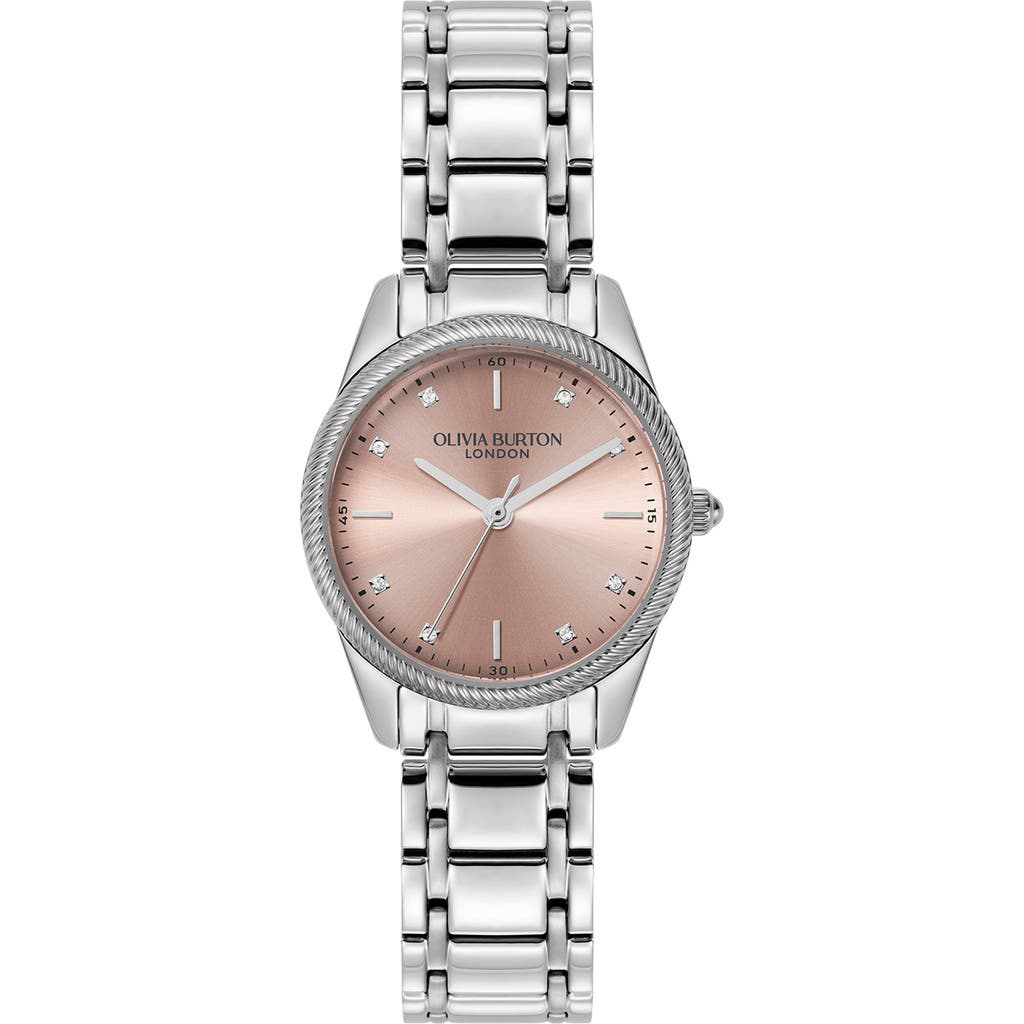 Olivia Burton Egerton Bracelet Watch, 28mm in Silver/Pink  product
