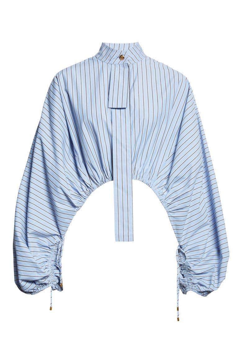 Stripe Poplin Crop Top, Alternate, color, HYDRANGEA STRIPE