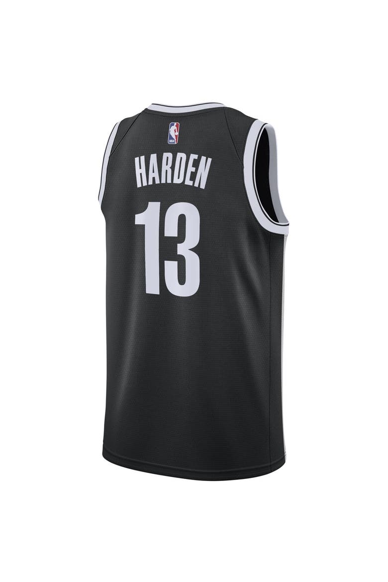 Men's Nike James Harden Black Brooklyn Nets 2020/21 Swingman Jersey - Icon Edition, Alternate, color, Black
