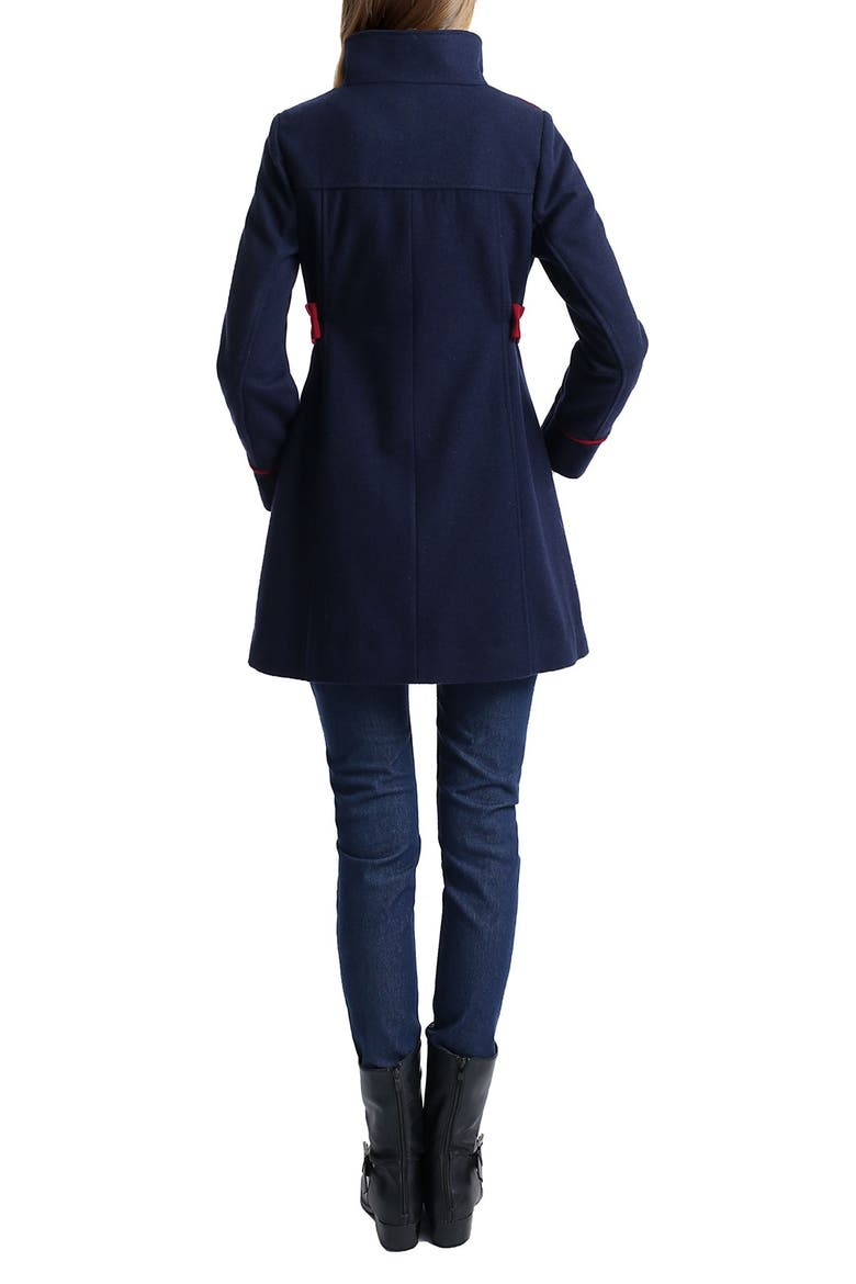 Pan Military Wool Blend Maternity Peacoat, Alternate, color, NAVY