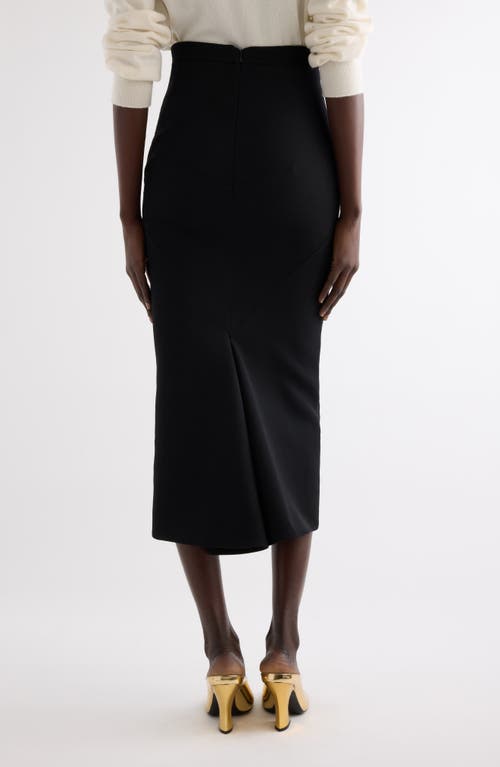 Givenchy Tailored High-waisted Midi Skirt With Back Pleats In Black