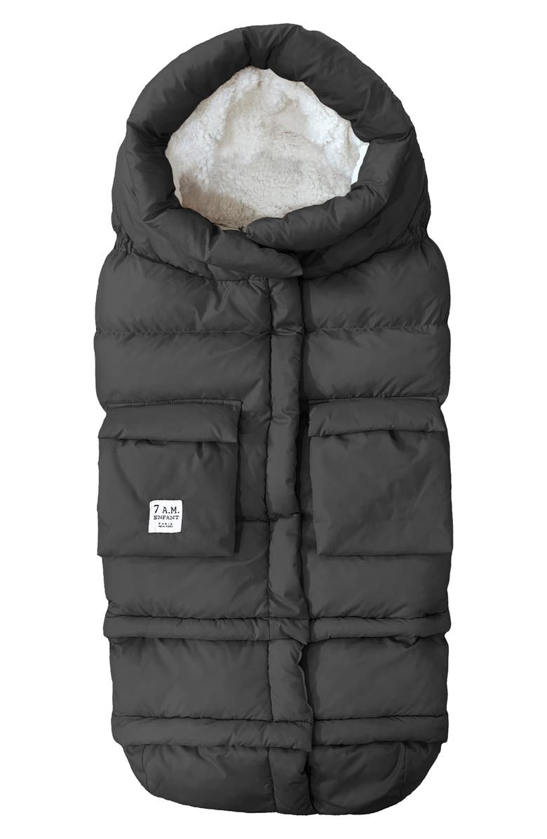 7 A.M. Enfant 212 evolution<sup>®</sup> Extendable Stroller & Car Seat Waterproof Footmuff, Main, color, Black