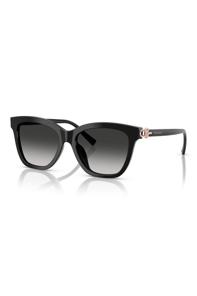 54mm Gradient Square Sunglasses, Alternate, color, BLACK / GREY GRADIENT