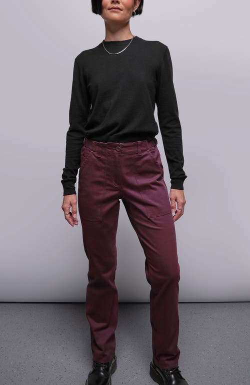 Wildfang The Essential Cotton Twill Utility Pant In Burgundy
