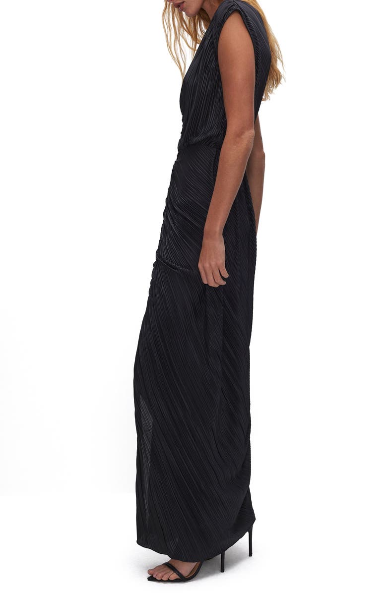 Good American Always Fits Plissé Maxi Dress, Alternate, color,