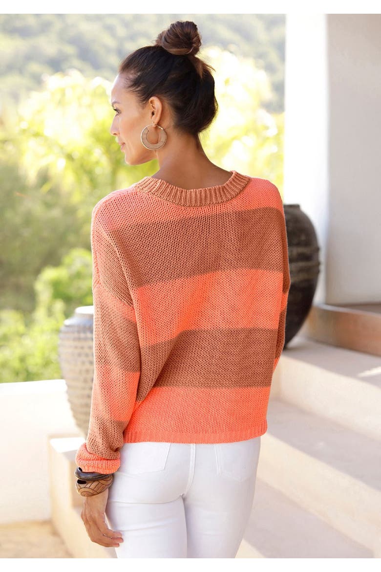 Striped Long Sleeve Sweater, Alternate, color, Multi Striped