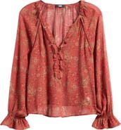 PAIGE Alison Tie Neck Silk Top