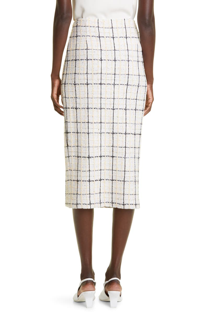 St. John Collection Check Bouclé Tweed Knit Wrap Skirt, Alternate, color, 