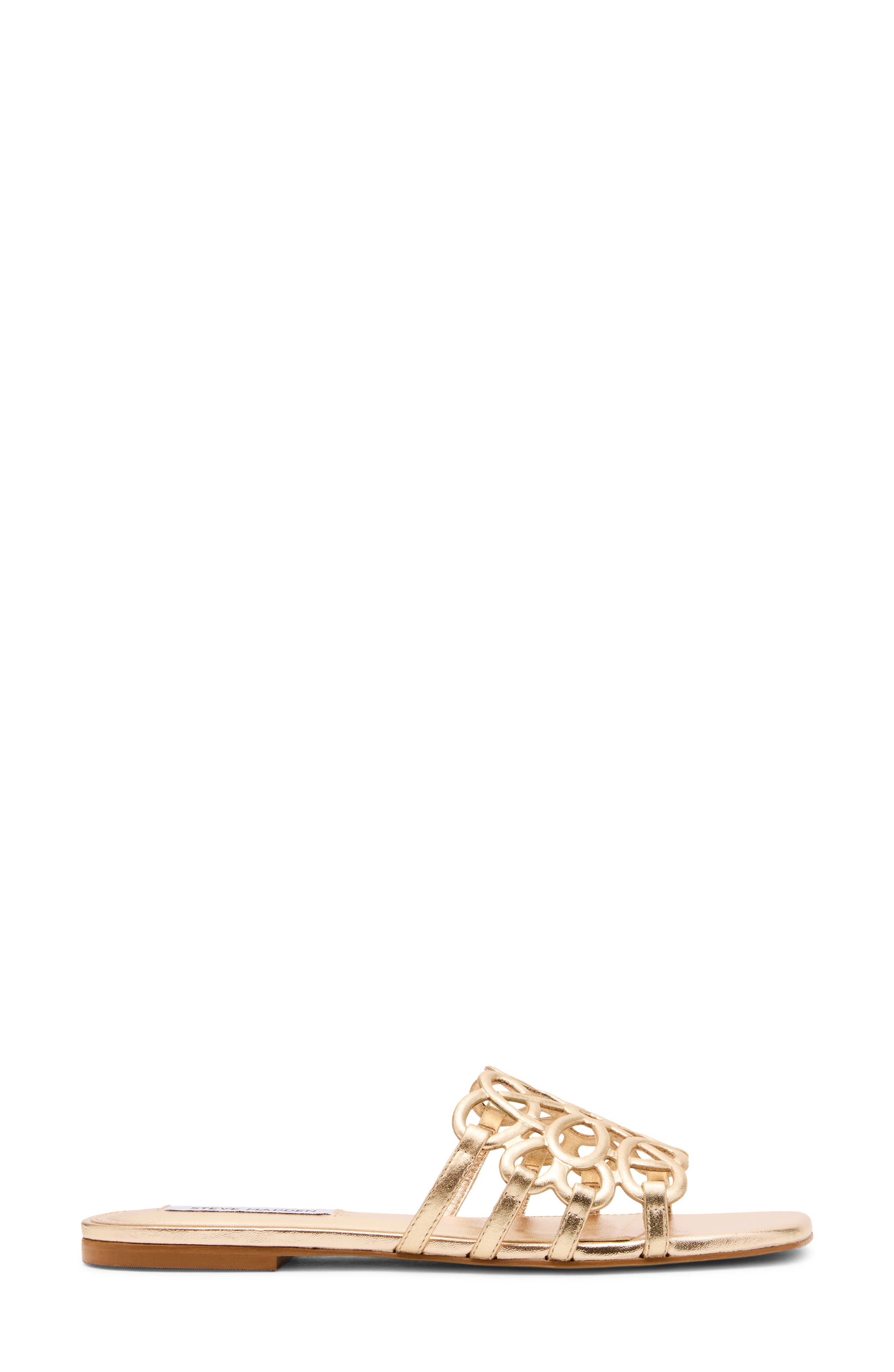 Steve Madden Lotus Slide Sandal, Alternate, color, Gold Leather