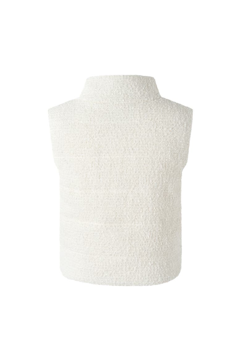 Tweed Padded Vest, Alternate, color, White