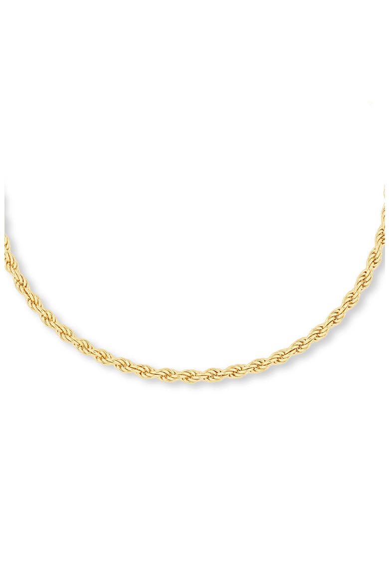 14K Gold Rope Chain Bracelet, 2mm, Alternate, color, 14KY