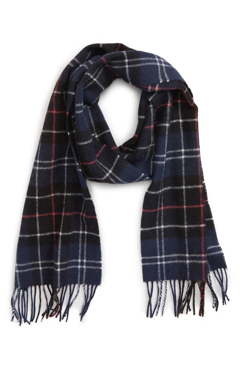 Barbour Tartan Wool Scarf, Main, color, 