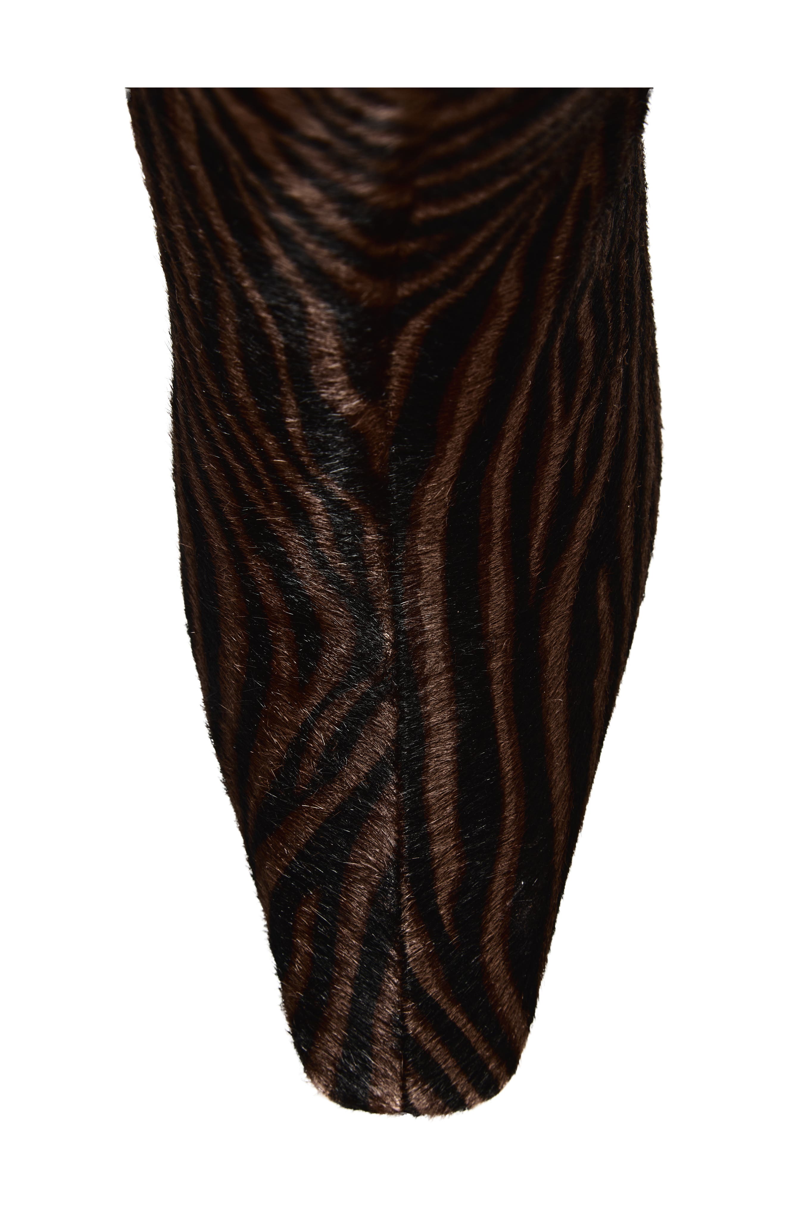 Kristie Genuine Calf Hair Knee High Boot, Alternate, color, DARK BROWN