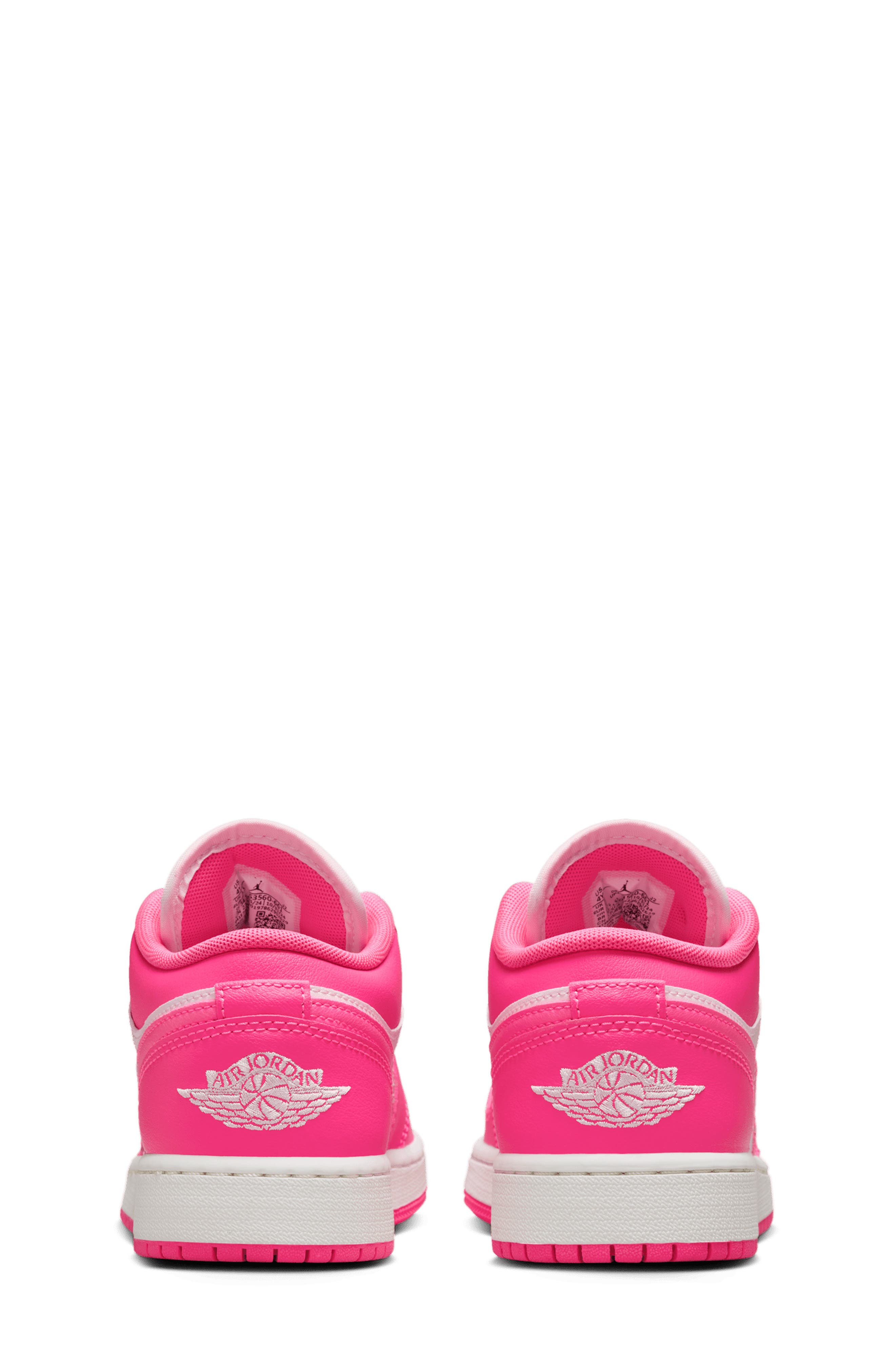 Nike Kids
 Air Jordan 1 Low Basketball Sneaker, Alternate, color, Pink Foam/ White/ Hyper Pink