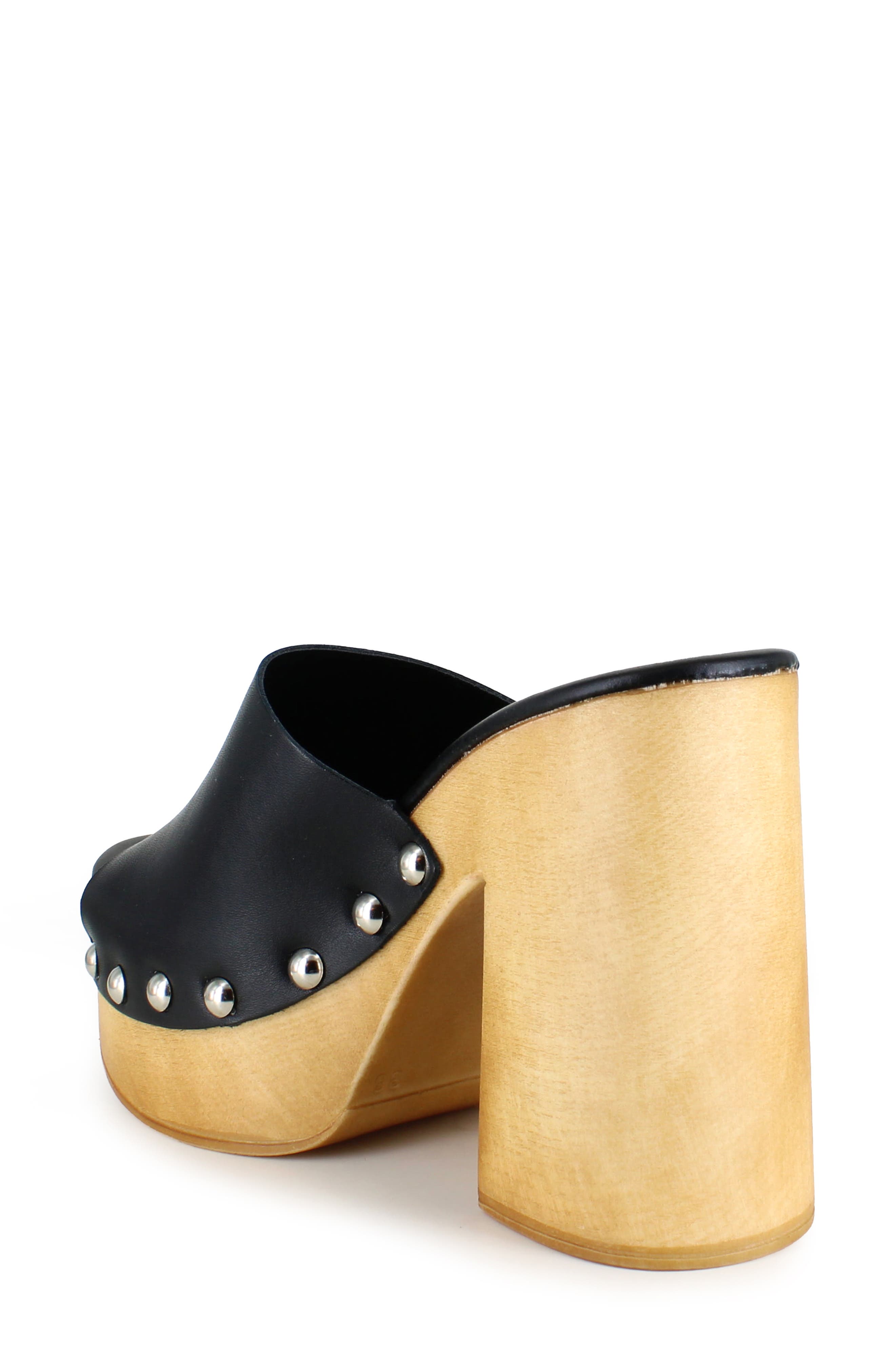 Candie's Platform Sandal, Alternate, color, Black Leather