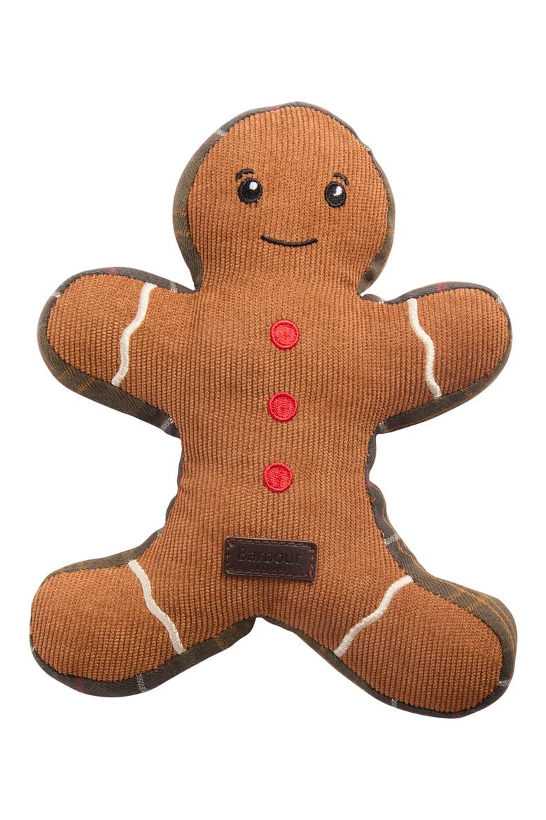 Gingerbread Man Dog Toy, Alternate, color, BROWN