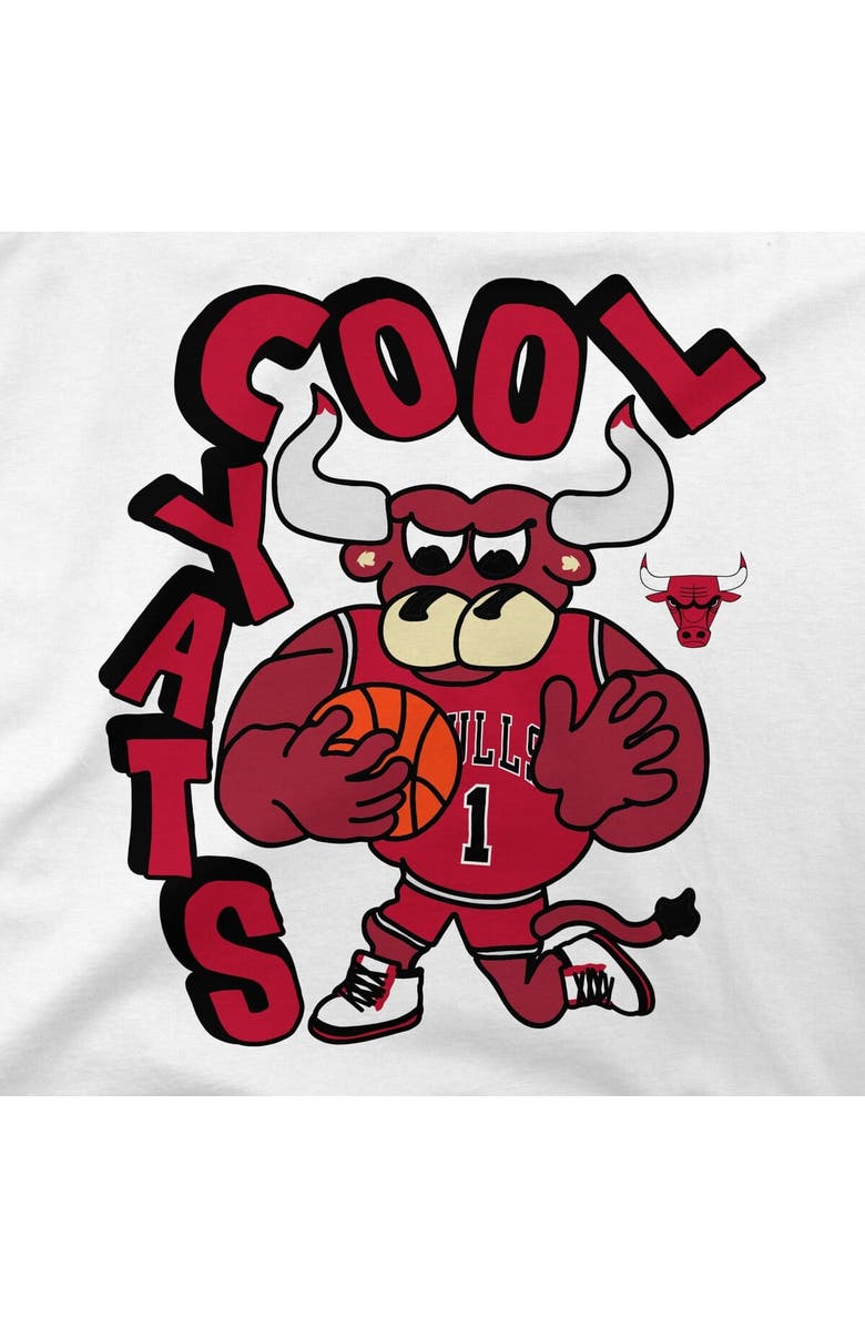 Stadium Essentials Men's Stadium Essentials White Chicago Bulls NBA x Staycool Mascot Oversized T-Shirt, Alternate, color, White