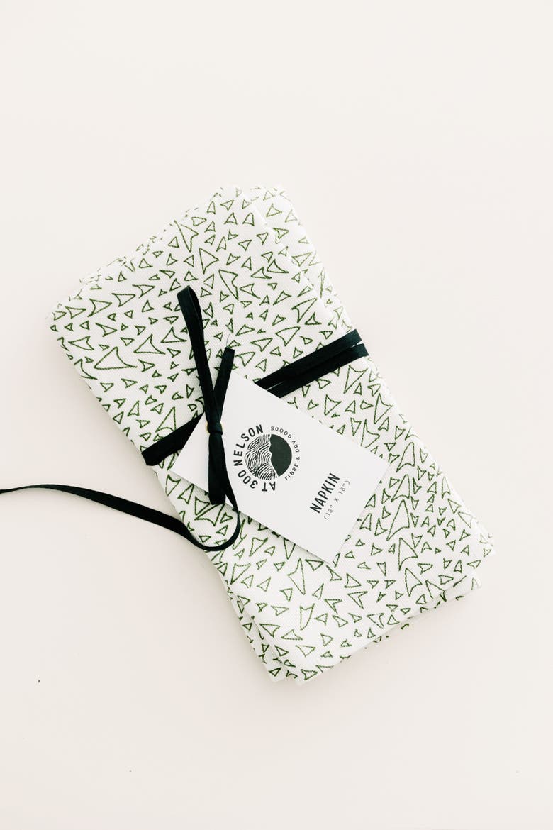 Basilone in Cereus - Pair of Napkins, Main, color, Green