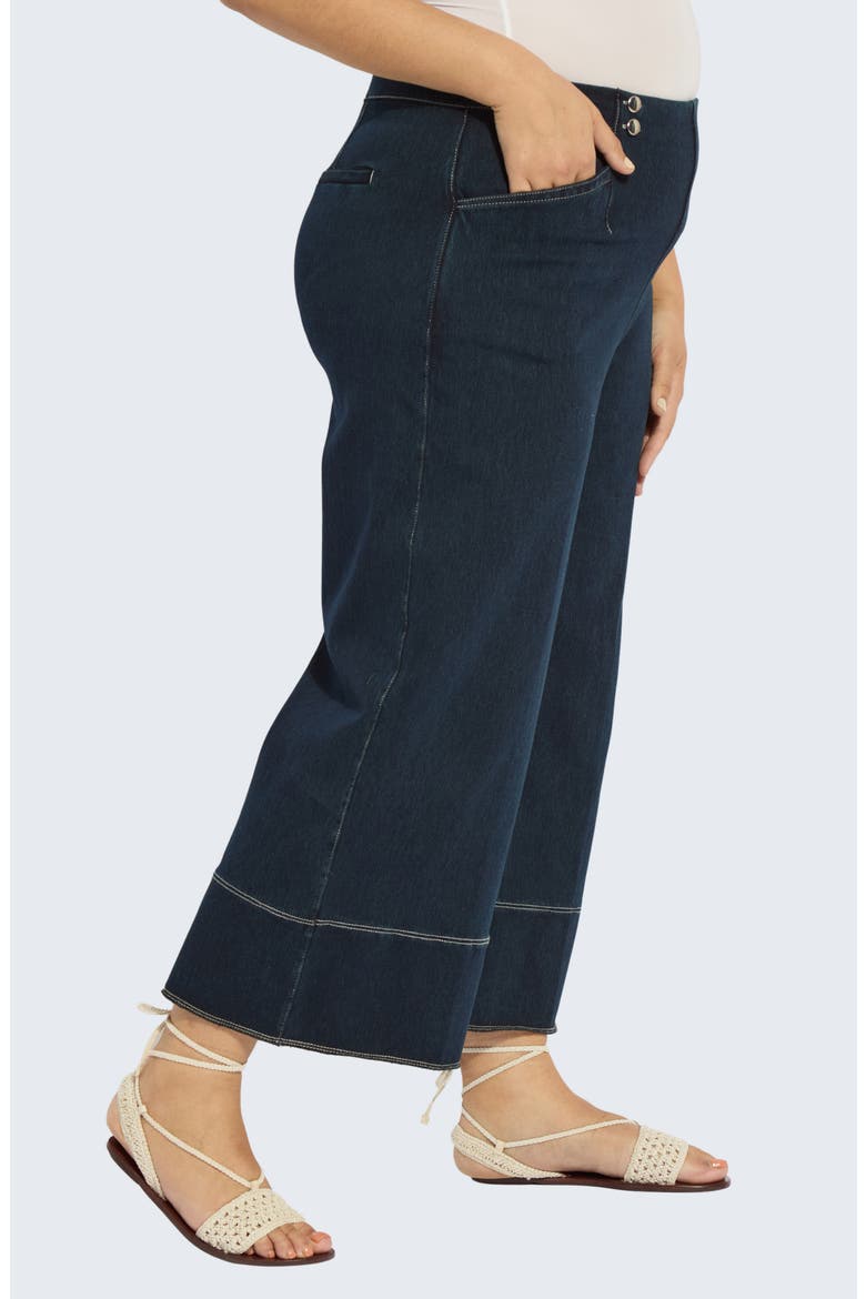 Dion Sailor Palazzo Pants, Alternate, color, INDIGO