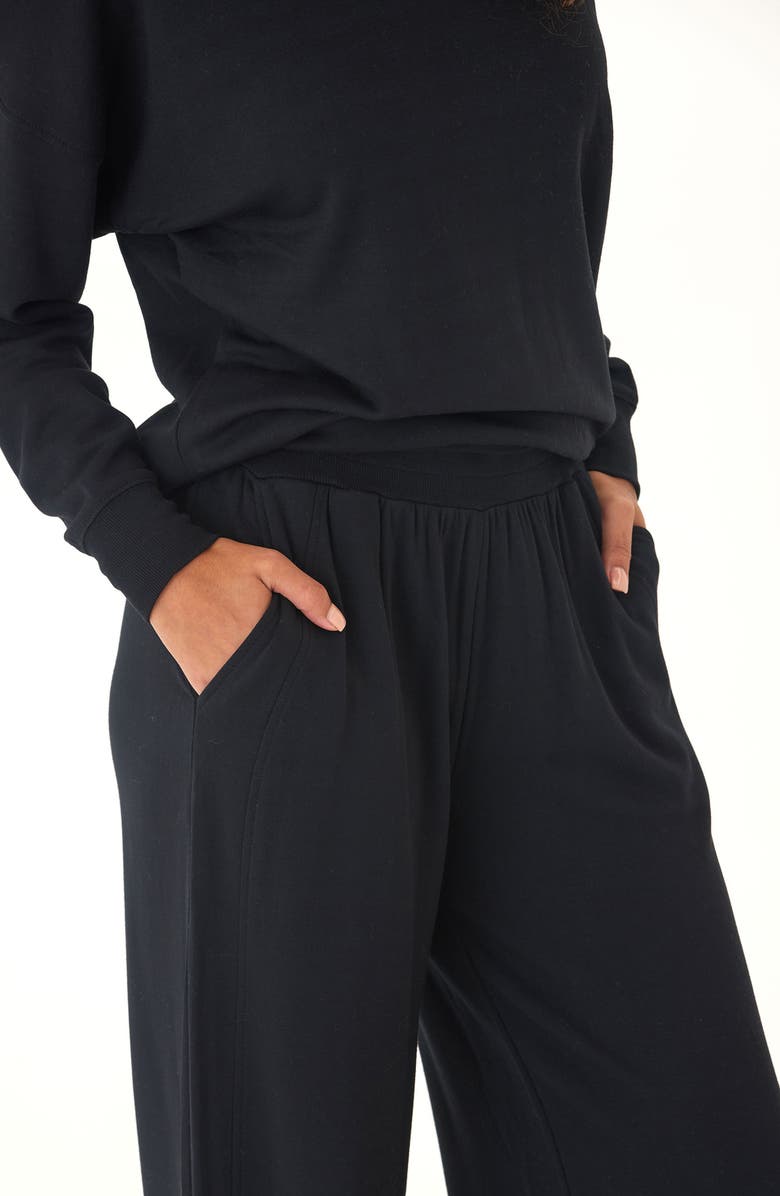 Threads 4 Thought Esmeralda Feather Wide Leg Pants, Alternate, color, Black