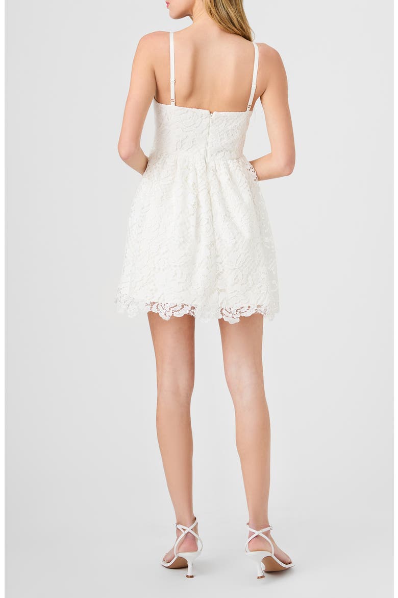 Structured Lace Minidress, Alternate, color, SUMMER WHITE