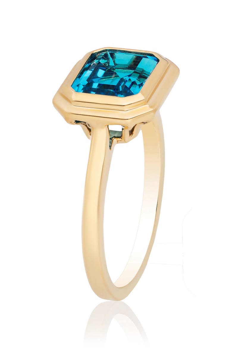 Manhattan Emerald Cut Ring, Alternate, color, LONDON BLUE TOPAZ