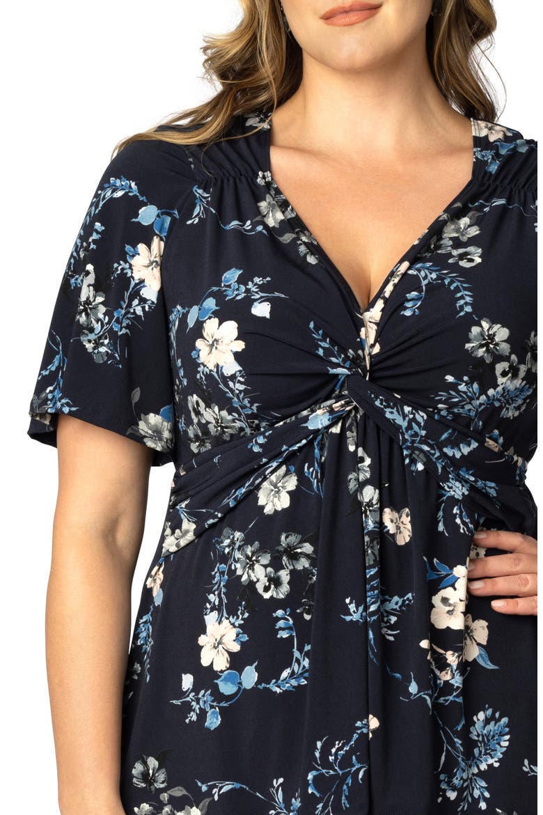 Abby Twist Front Top, Alternate, color, FRENCH BLUE GARDEN