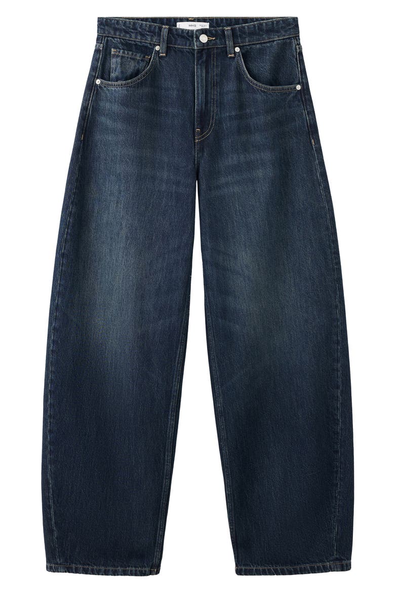 Mid Rise Balloon Leg Jeans, Main, color, DARK VINTAGE BLUE