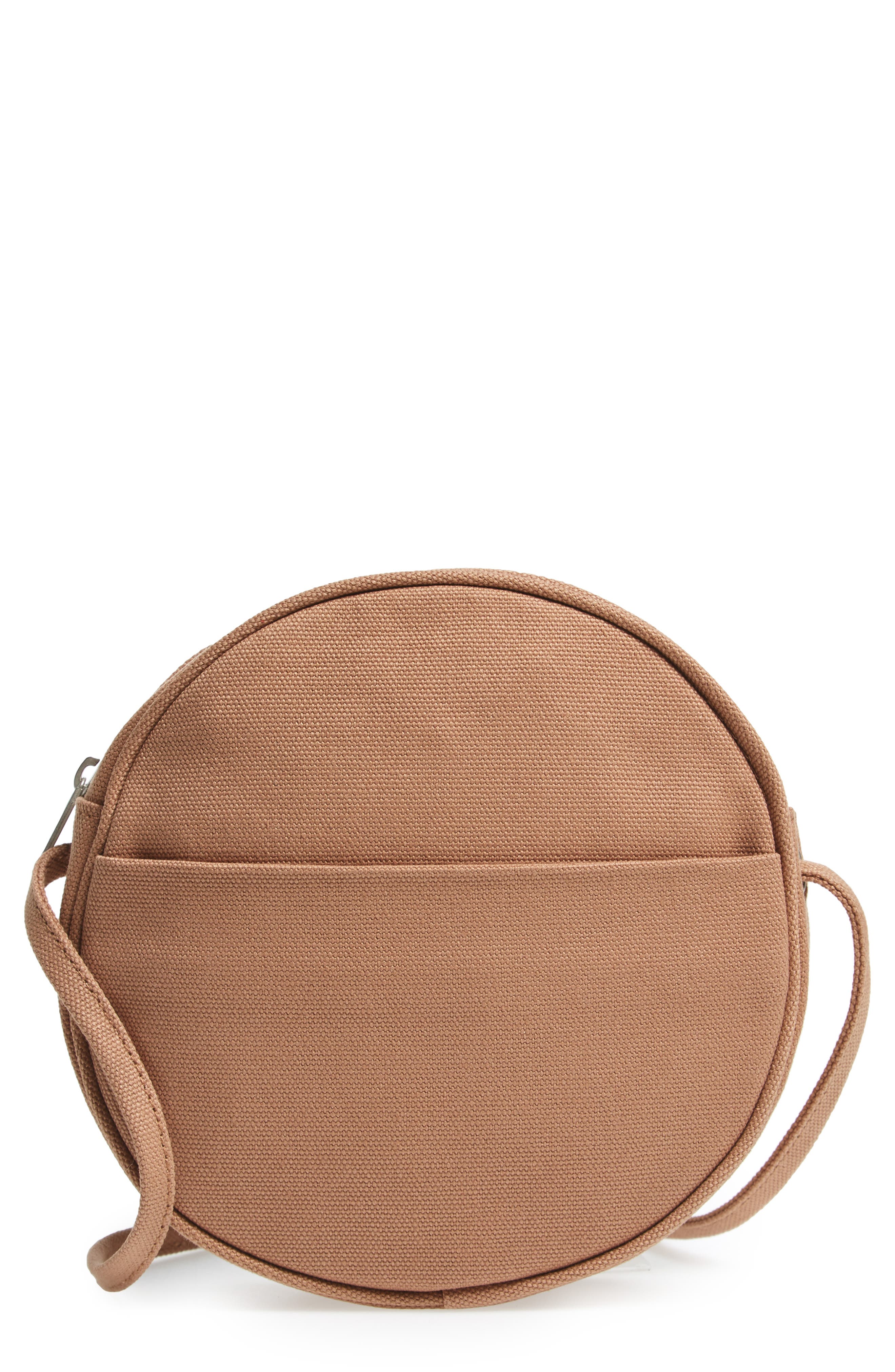 Small Canvas Shoulder Bag, Main, color, FAWN