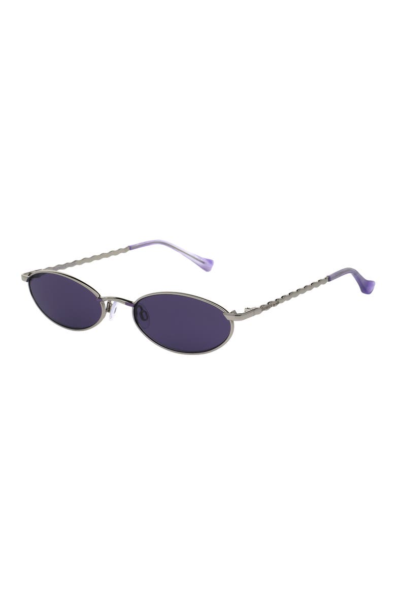 54mm Oval Sunglasses, Alternate, color, SILVER/PUR