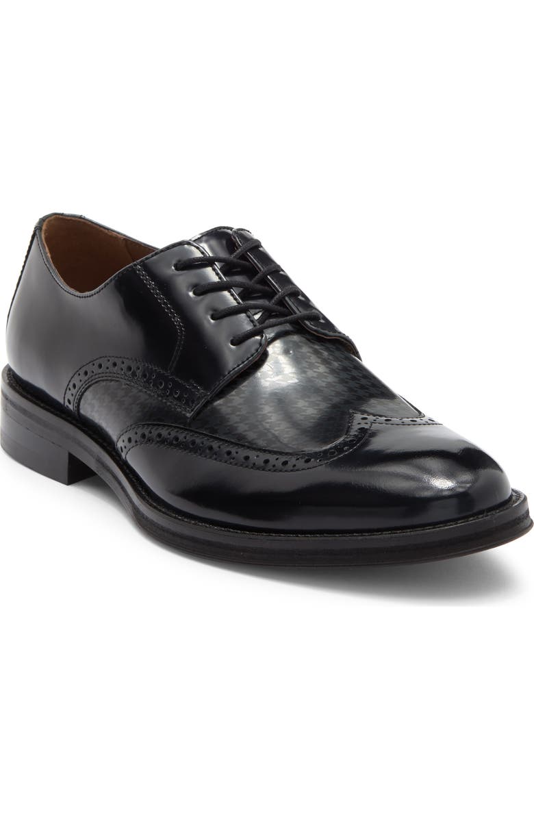 Johnston & Murphy Sutton Wing Tip Derby, Main, color, Black