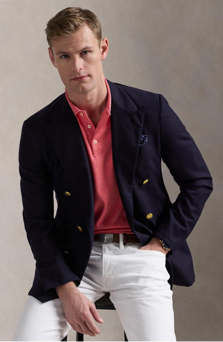 Polo Ralph Lauren Classic Fit Solid Red Cotton Jersey Polo, Alternate, color,