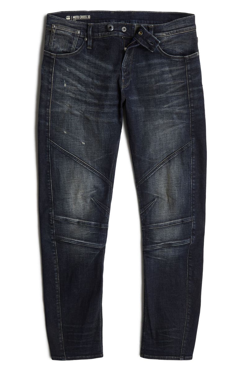 G-STAR Moto Cross 3D Slim Fit Jeans, Alternate, color, Worn In Mtns Desert Destroyed