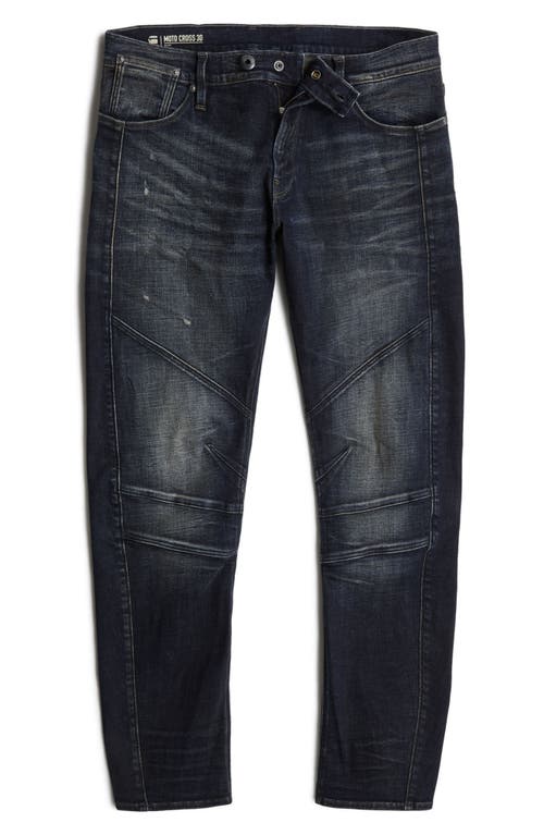 G-star Moto Cross 3d Slim Fit Jeans In Worn In Mtns Desert Destroyed