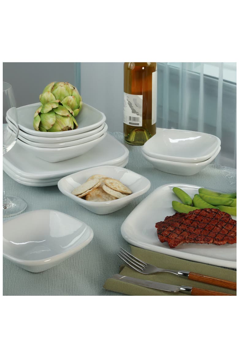 12-Piece Assorted Impulse Dinnerware Set, Alternate, color, WHITE