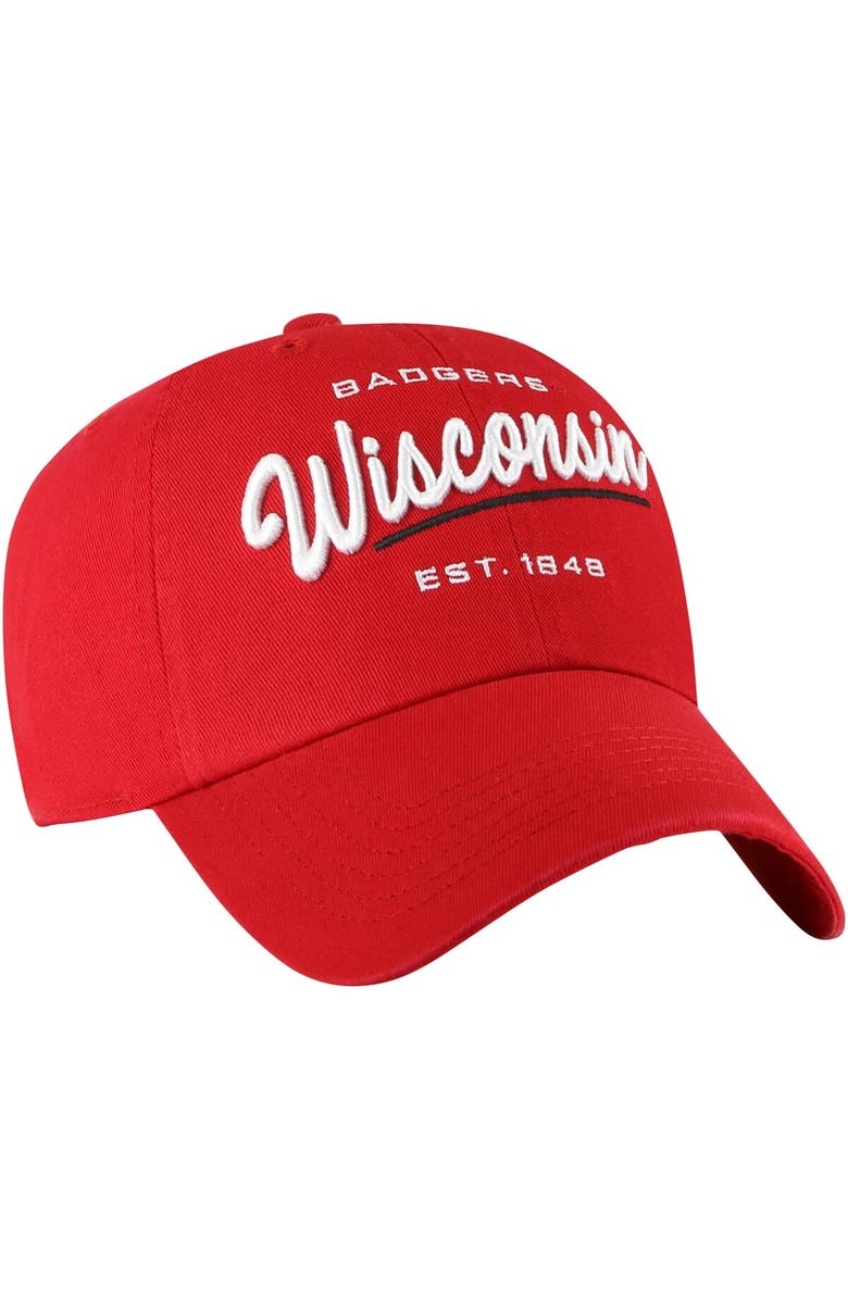 '47 Women's '47 Red Wisconsin Badgers Sidney Clean Up Adjustable Hat, Alternate, color, 