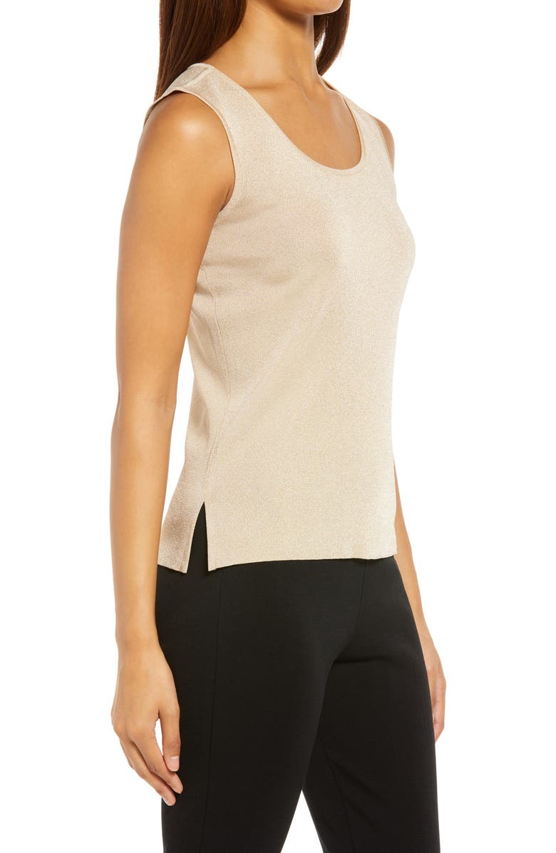 Ming Wang Scoop Neck Shell, Alternate, color, Gold