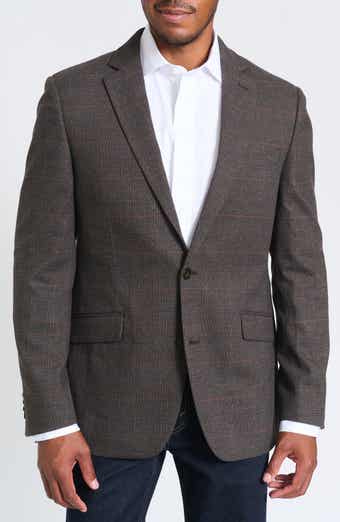 SAVILE ROW CO Brown Plaid Blazer