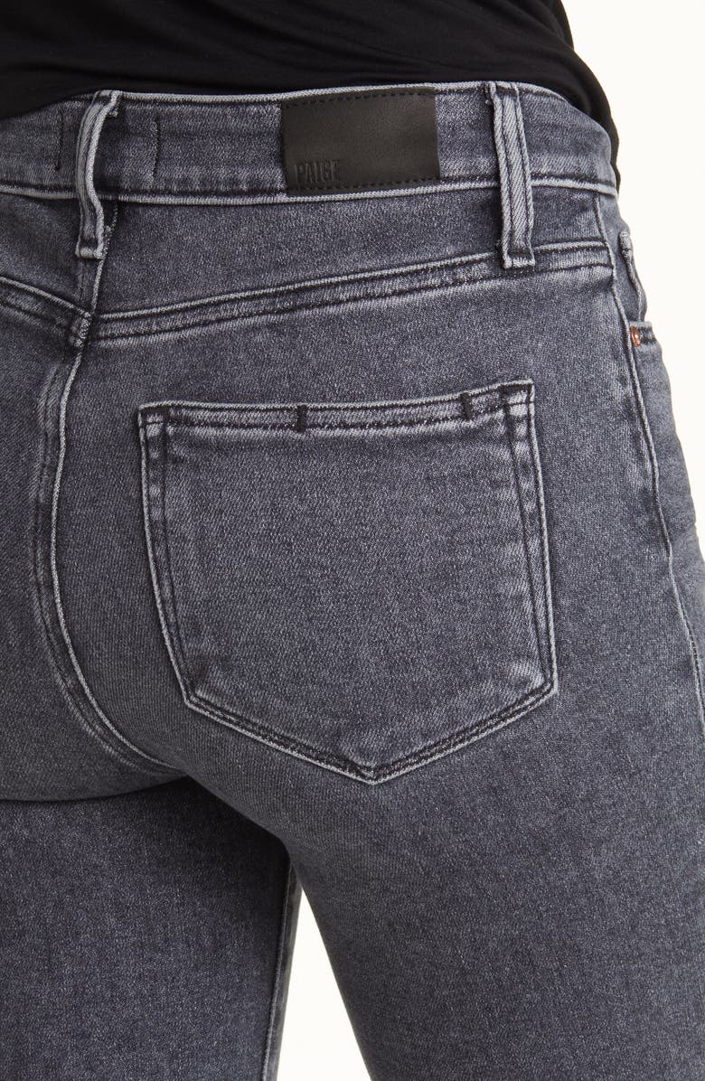 PAIGE Cindy Raw Hem High Waist Ankle Straight Leg Jeans, Alternate, color, 