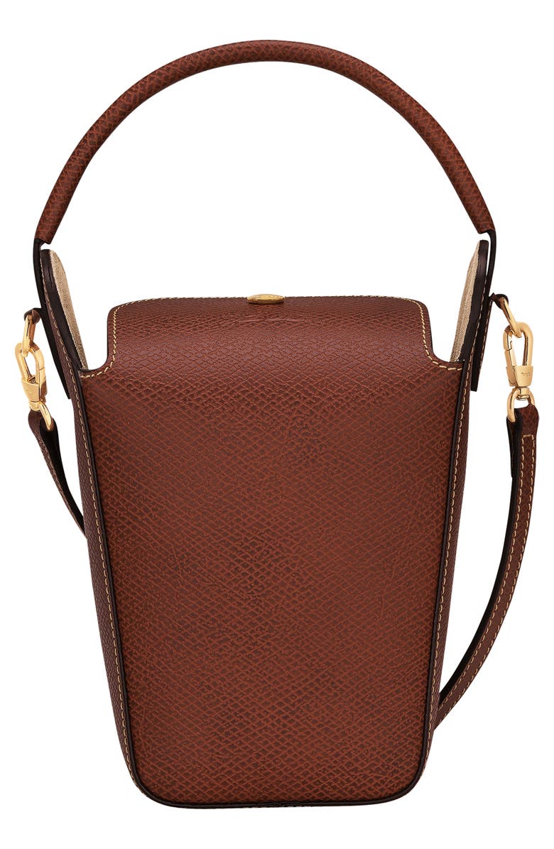 Longchamp Épure Popcorn Leather Bucket Bag, Alternate, color, Brown