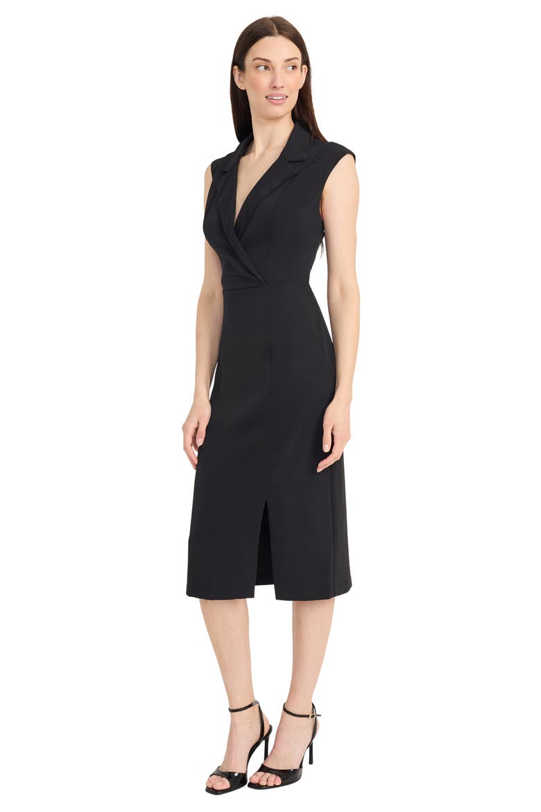 Collared Sheath Dress, Alternate, color, BLACK