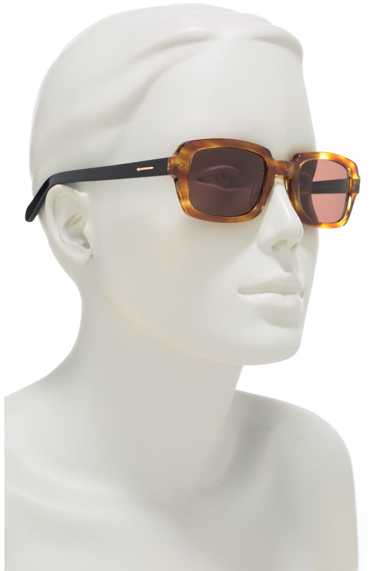 Owens 51mm Rectangle Sunglasses, Alternate, color, HONEY HAZE / BROWN MONO