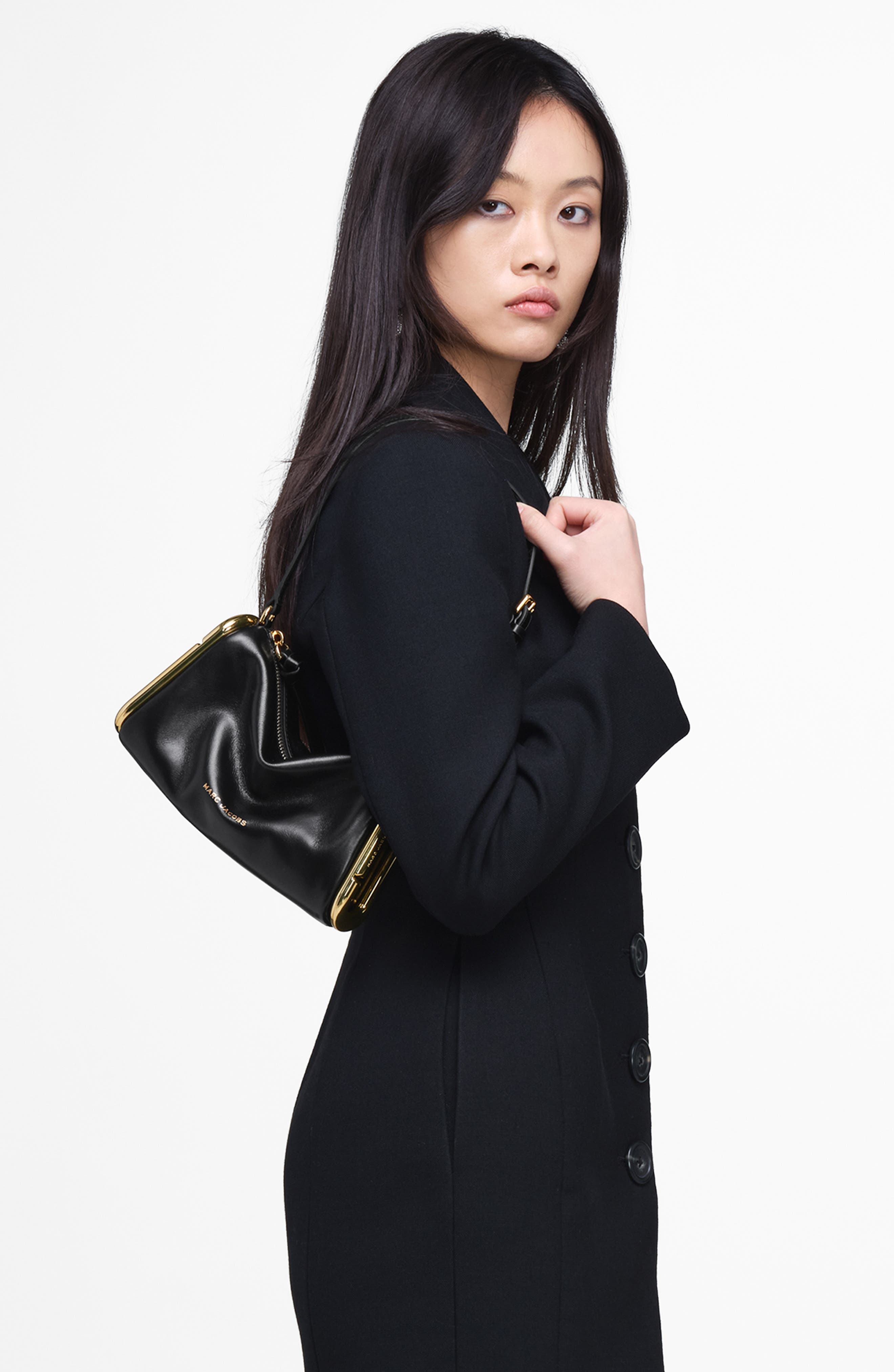 Marc Jacobs Scene Shoulder Bag, Alternate, color, Black