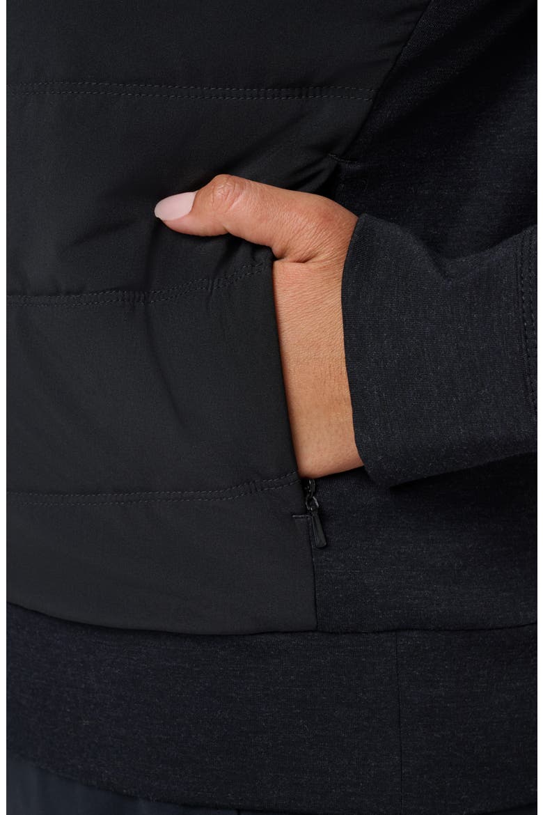 Skyloft Soft Quilted Performance Jacket, Alternate, color, HEATHER BLACK