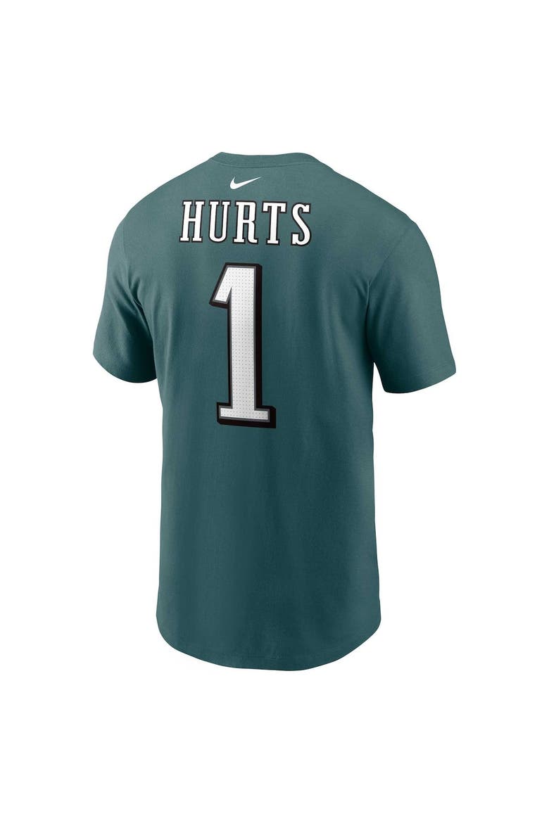 Men's Nike Jalen Hurts Midnight Green Philadelphia Eagles  Player Name & Number T-Shirt, Alternate, color, Green